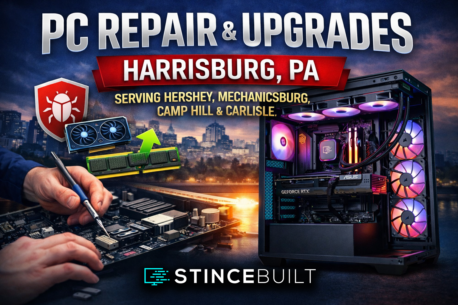 PC repair diagnostics at StinceBuilt